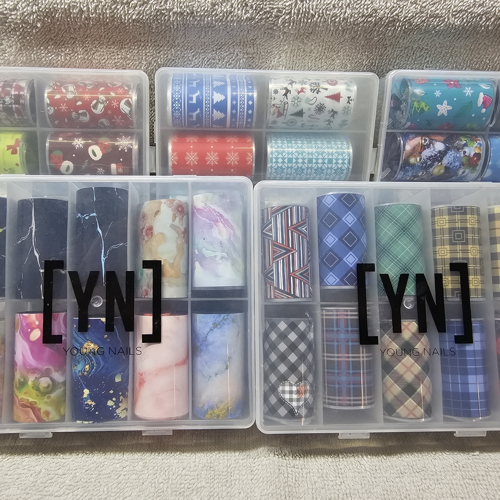 [YN] Nail Art Transfer Foil Rolls – Multicolor Patterns